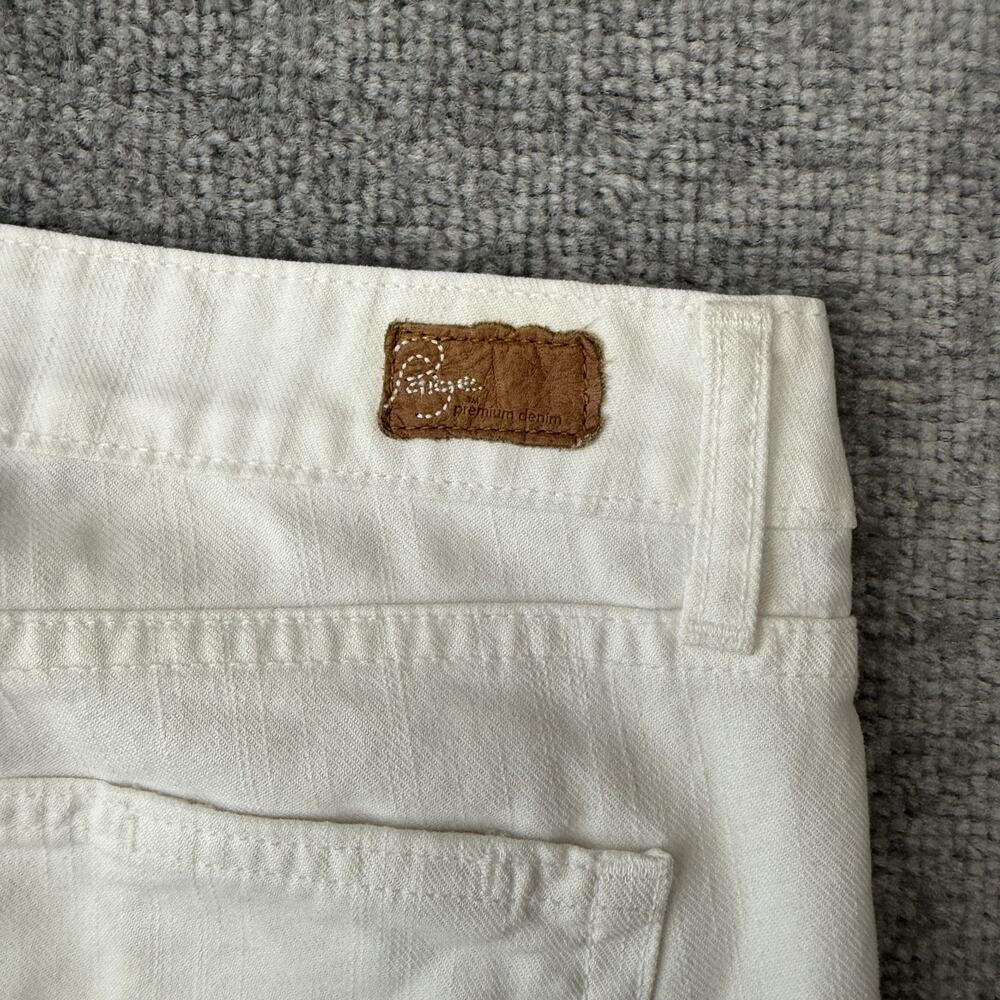 Paige Jeans Womens 29 White Roxbury Crop Premium Denim Stretch Skinny Pants USA - Picture 11 of 13